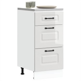 Mueble bajo cocina Kalmar madera ingeniería blanca alto brillo von , Küchenschränke - Ref: Foro24-854242, Preis: 109,60 €, Ra...