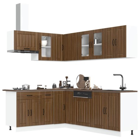 Mueble cocina Lucca roble marrón 11 pzas madera contrachapada von , Küchenschränke - Ref: Foro24-3314898, Preis: 698,29 €, Ra...