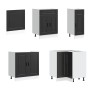 Mueble de cocina Porto negra 11 piezas madera contrachapada von , Küchenschränke - Ref: Foro24-3314902, Preis: 748,74 €, Raba...