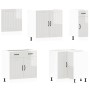 Mueble cocina Lucca blanco brillo 11 pzas madera contrachapada von , Küchenschränke - Ref: Foro24-3314923, Preis: 833,25 €, R...