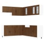 Mueble cocina Lucca roble marrón 11 pzas madera contrachapada by , Kitchen cabinets - Ref: Foro24-3314928, Price: 730,60 €, D...