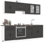 Mueble de cocina Kalmar negra 8 piezas madera contrachapada von , Küchenschränke - Ref: Foro24-3314832, Preis: 534,54 €, Raba...
