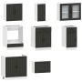 Mueble de cocina Kalmar negra 8 piezas madera contrachapada von , Küchenschränke - Ref: Foro24-3314832, Preis: 534,54 €, Raba...