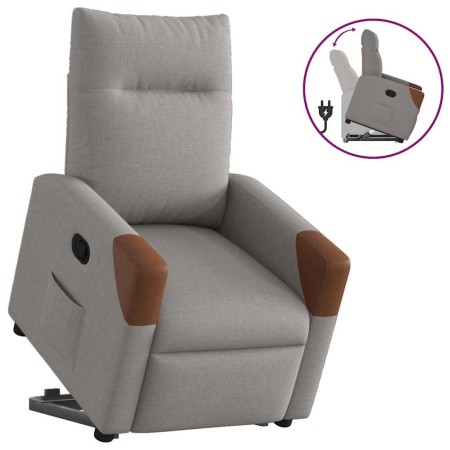 Sillón reclinable elevable tela gris taupe von , Sessel - Ref: Foro24-3324011, Preis: 285,51 €, Rabatt: %