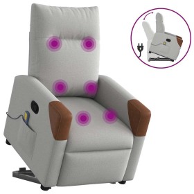 Sillón de masaje reclinable de pie de tela gris nube by , Armchairs - Ref: Foro24-3324013, Price: 270,82 €, Discount: %
