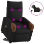 Sillón de masaje eléctrico reclinable elevable tela negro de , Sillones - Ref: Foro24-3324032, Precio: 318,47 €