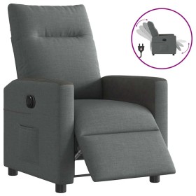 Sillón reclinable eléctrico de tela gris oscuro by , Armchairs - Ref: Foro24-3324039, Price: 233,51 €, Discount: %