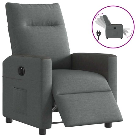 Sillón reclinable eléctrico de tela gris oscuro de , Sillones - Ref: Foro24-3324039, Precio: 233,51 €