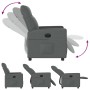 Sillón reclinable eléctrico de tela gris oscuro de , Sillones - Ref: Foro24-3324039, Precio: 233,51 €