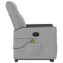 Sillón de masaje eléctrico reclinable elevable tela gris nube by , Armchairs - Ref: Foro24-3324072, Price: 321,41 €, Discount: %