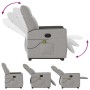 Sillón de masaje eléctrico reclinable elevable tela gris nube by , Armchairs - Ref: Foro24-3324072, Price: 321,41 €, Discount: %