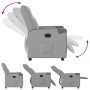 Sillón reclinable eléctrico de tela gris nube by , Armchairs - Ref: Foro24-3324079, Price: 228,12 €, Discount: %