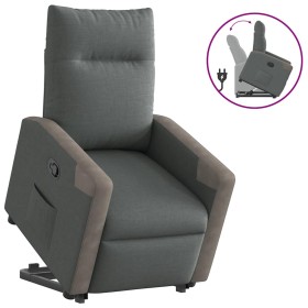Sillón reclinable elevable de tela gris oscuro by , Armchairs - Ref: Foro24-3324091, Price: 255,01 €, Discount: %