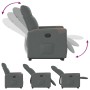 Sillón reclinable elevable de tela gris oscuro by , Armchairs - Ref: Foro24-3324091, Price: 255,01 €, Discount: %