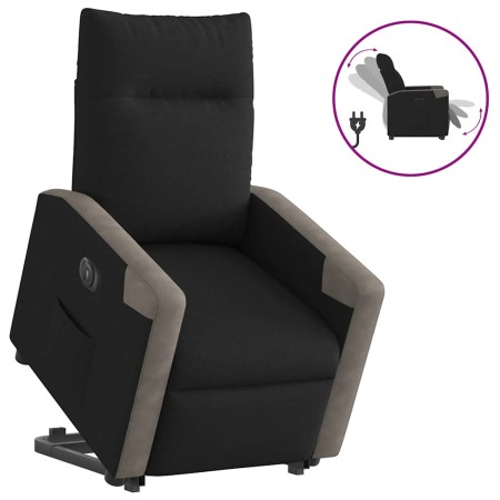 Sillón eléctrico reclinable elevable de tela negro by , Armchairs - Ref: Foro24-3324102, Price: 299,00 €, Discount: %