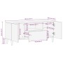 Mueble de TV madera maciza de mango 105x33,5x46 cm de , Almacenamiento para CD y DVD - Ref: Foro24-4018678, Precio: 104,77 €,...
