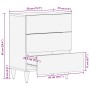 Mesita de noche madera maciza de mango 50x33x60 cm de , Mesitas de noche - Ref: Foro24-4018673, Precio: 105,83 €, Descuento: %
