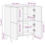 Aparador de madera maciza de mango 60x33,5x75 cm by , CD and DVD storage - Ref: Foro24-4018690, Price: 121,90 €, Discount: %