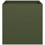 Jardinera de acero laminado en frío verde oliva 40x40x40 cm by , Pots and planters - Ref: Foro24-860664, Price: 53,26 €, Disc...