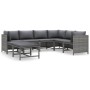 8-teiliges Gartenmöbel-Set und graue synthetische Rattankissen von vidaXL, Gartensets - Ref: Foro24-3059771, Preis: 471,28 €,...