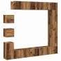 Conjunto de mueble de TV 9 piezas montado la pared madera vieja von , TV-Möbel - Ref: Foro24-3329221, Preis: 361,26 €, Rabatt: %