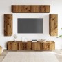 Conjunto de mueble de TV 6 piezas montado la pared madera vieja de , Muebles TV - Ref: Foro24-3329001, Precio: 289,24 €, Desc...