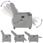 Sillón de masaje reclinable de tela gris nube de , Sillones - Ref: Foro24-4104843, Precio: 207,52 €