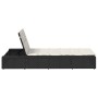 Tumbona con cojín flotante ratán sintético negro von , Liegen - Ref: Foro24-4104202, Preis: 216,07 €, Rabatt: %