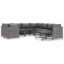 9-teiliges Gartenmöbel-Set und graue synthetische Rattankissen von vidaXL, Gartensets - Ref: Foro24-3059765, Preis: 481,88 €,...