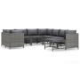 9-teiliges Gartenmöbel-Set und graue synthetische Rattankissen von vidaXL, Gartensets - Ref: Foro24-3059765, Preis: 513,62 €,...