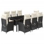 Set de comedor de jardín 9 pzas y cojines ratán sintético negro von , Gartensets - Ref: Foro24-3213066, Preis: 1,00 €, Rabatt: %