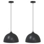 Lámparas colgantes 2 uds regulable en altura E27 negro Ø 30 cm by , Lamps - Ref: Foro24-4103451, Price: 51,86 €, Discount: %