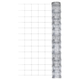 Silver galvanized steel garden fence 50x1.25 m by vidaXL, fence panels - Ref: Foro24-149487, Price: 57,77 €, Discount: %