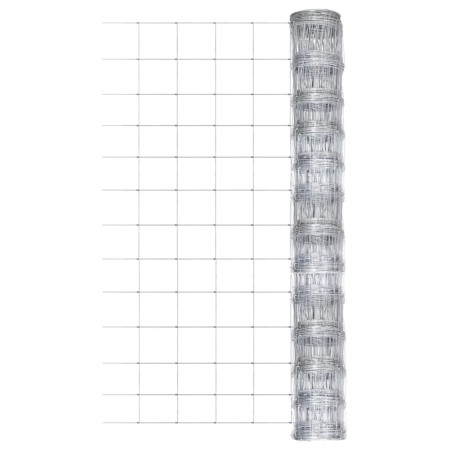 Gartenzaun aus silberverzinktem Stahl, 50 x 1,25 m von vidaXL, Zaunpaneele - Ref: Foro24-149487, Preis: 57,77 €, Rabatt: %