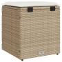 Taburetes de jardín con cojines 2 uds beige 40x40x43 cm von , Hocker für den Außenbereich - Ref: Foro24-4104043, Preis: 127,5...