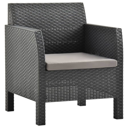 Garden chair with PP cushion anthracite rattan by vidaXL, Garden chairs - Ref: Foro24-315639, Price: 92,25 €, Discount: %