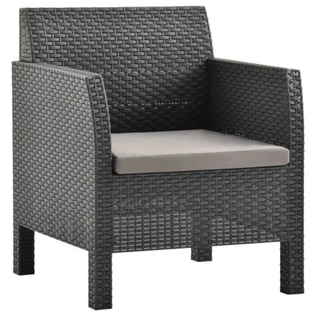 Garden chair with PP cushion anthracite rattan by vidaXL, Garden chairs - Ref: Foro24-315639, Price: 92,07 €, Discount: %