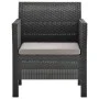 Garden chair with PP cushion anthracite rattan by vidaXL, Garden chairs - Ref: Foro24-315639, Price: 92,07 €, Discount: %