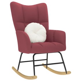 Silla mecedora de tela rojo vino tinto von , Schaukelstühle - Ref: Foro24-4016792, Preis: 116,81 €, Rabatt: %