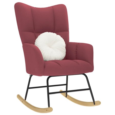 Silla mecedora de tela rojo vino tinto von , Schaukelstühle - Ref: Foro24-4016792, Preis: 116,81 €, Rabatt: %
