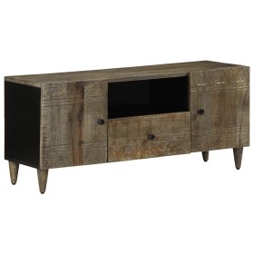 Mueble de TV madera maciza de mango gris claro 105x33,5x46 cm von , CD- und DVD-Speicher - Ref: Foro24-4017806, Preis: 117,14...