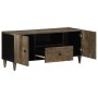 Mueble de TV madera maciza de mango gris claro 105x33,5x46 cm de , Almacenamiento para CD y DVD - Ref: Foro24-4017806, Precio...