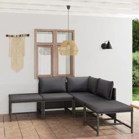 6-piece garden furniture set with gray synthetic rattan cushions by vidaXL, Garden sets - Ref: Foro24-3059755, Price: 274,45 ...