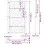 Puerta de jardín de acero desgastado diseño ligero 105x180 cm von , Gartentore - Ref: Foro24-4100957, Preis: 251,84 €, Rabatt: %