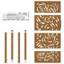 Puerta de jardín diseño llama acero desgastado 105x180 cm by , garden gates - Ref: Foro24-4100997, Price: 232,67 €, Discount: %