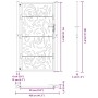Puerta de jardín diseño llama acero desgastado 105x180 cm by , garden gates - Ref: Foro24-4100997, Price: 232,67 €, Discount: %