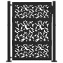 Puerta de jardín diseño de hoja de acero negra 105x130 cm von , Gartentore - Ref: Foro24-4100960, Preis: 201,48 €, Rabatt: %