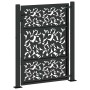 Puerta de jardín diseño de hoja de acero negra 105x130 cm von , Gartentore - Ref: Foro24-4100960, Preis: 201,48 €, Rabatt: %