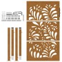 Puerta de jardín de acero desgastado diseño ondulado 105x155 cm by , garden gates - Ref: Foro24-4100976, Price: 217,97 €, Dis...