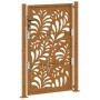 Puerta de jardín de acero desgastado diseño ondulado 105x155 cm